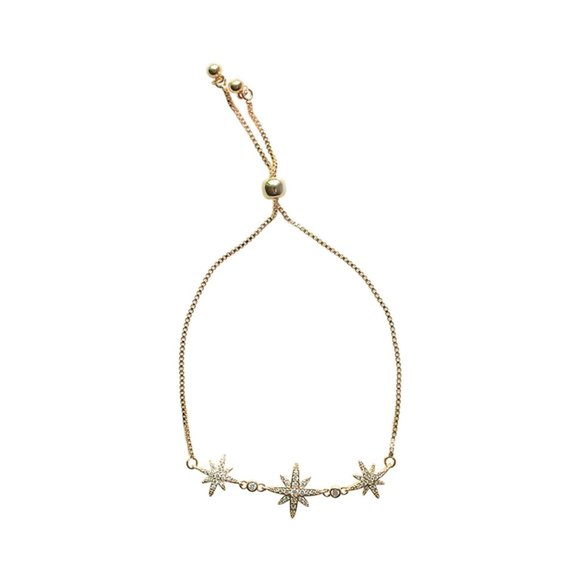 *NEW Yellow Gold Diamond Star Bracelet - Picture 9 of 12